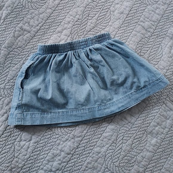 Girls Denim Skort by Cat & Jack, Size 4 - Picture 4 of 5